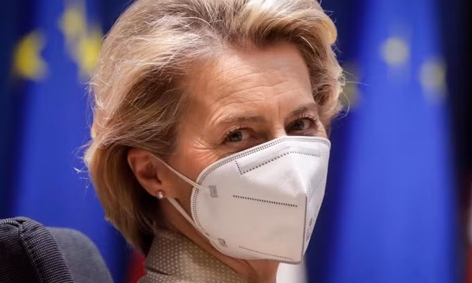 Chủ tịch Ủy ban châu Âu Ursula von der Leyen tại Brussels, Bỉ, hôm 19/3. Ảnh: Reuters.