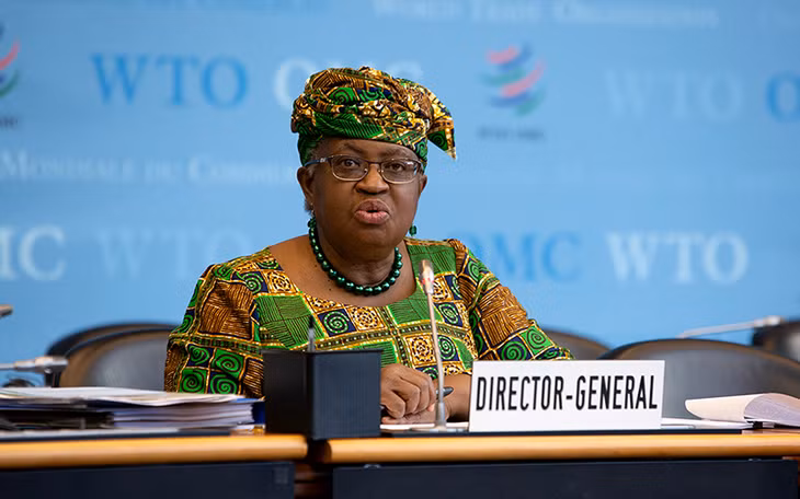 Tân Tổng Giám đốc WTO E.I-uây-la phát biểu trong ngày làm việc đầu tiên sau nhậm chức.