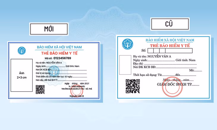 Những khác biệt của thẻ BHYT cũ và mới (Click để xem chi tiết). Đồ họa: Việt Chung