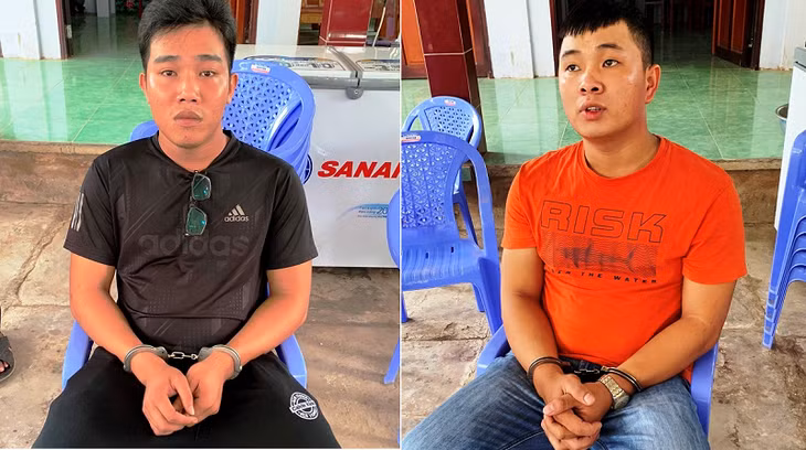 Hai đối tượng đã bị lực lượng công an bắt giữ.