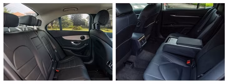 Trang bị ghế ngồi trên Mercedes-Benz C180 AMG kém tiện nghi hơn so với Toyota Camry 2.5Q