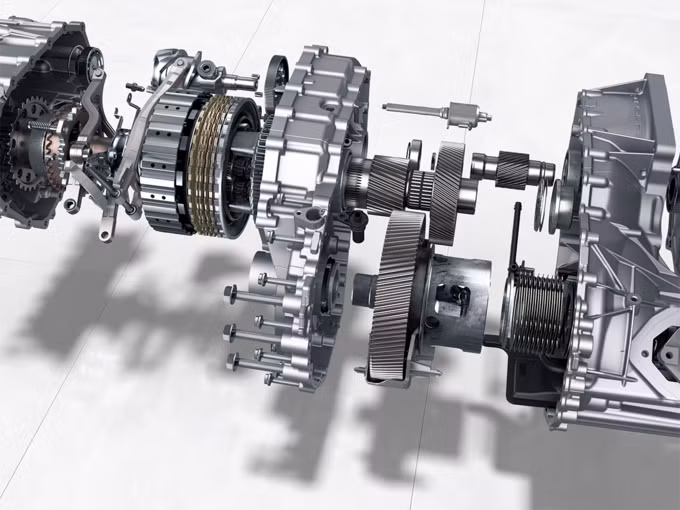 Hộp số 2 cấp trên Taycan. Ảnh: Porsche
