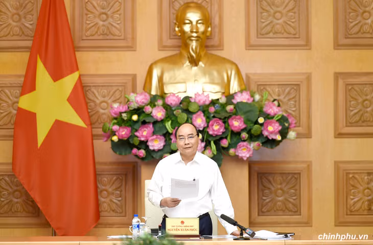 Thủ tướng phát biểu tại buổi làm việc. Ảnh: VGP/Quang Hiếu
