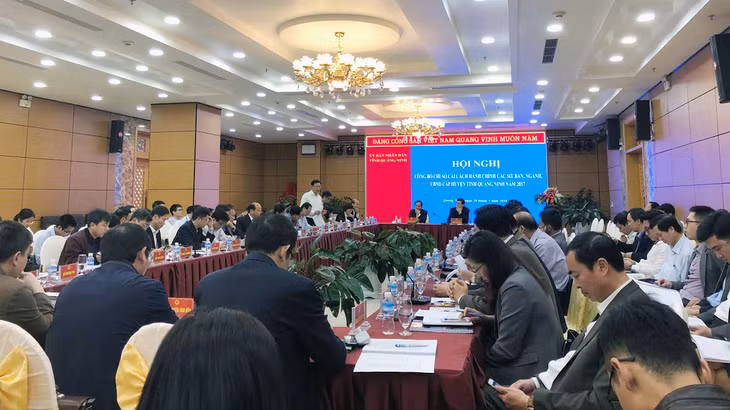 UBND tỉnh tổ chức hội nghị công bố chỉ số CCHC của các sở, ban, ngành và UBND cấp huyện năm 2017.