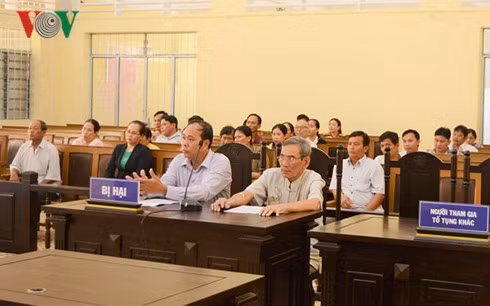 Đại diện gia đình bị hại tại phiên tòa.