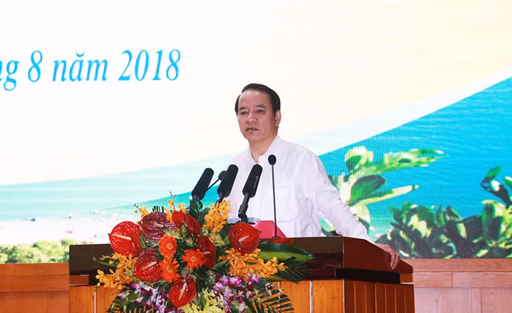 Đồng chí Nguyễn Văn Thanh, Phó Tổng Thanh tra Chính phủ phát biểu tại hội nghị