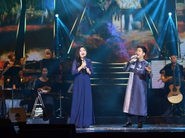Trọng Tấn và Anh Thơ gây ấn tượng với bản song ca đầy cảm xúc và thăng hoa. (Ảnh: BTC)