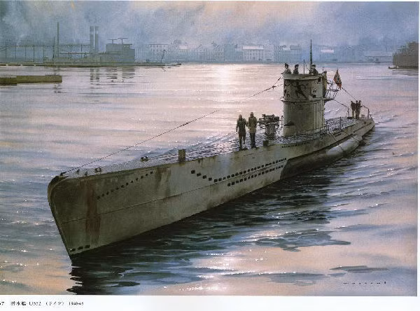 Tàu ngầm U-boat của Đức đang tuần tra trên biển