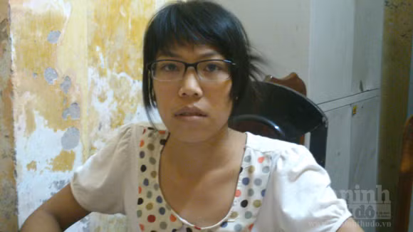 Nguyễn Thị Ngọc Minh tại cơ quan công an