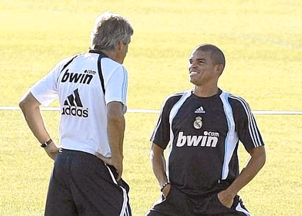 Pepe và Pellegrini, hồi còn ở Real Madrid