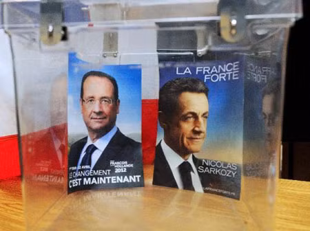 Ông Sarkozy và đối thủ đảng Xã Hội Hollande được dự đoán sẽ bước vào vòng 2.