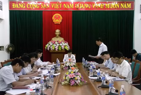 Đồng chí Nguyễn Văn Đọc, Chủ tịch UBND tỉnh phát biểu kết luận buổi làm việc.