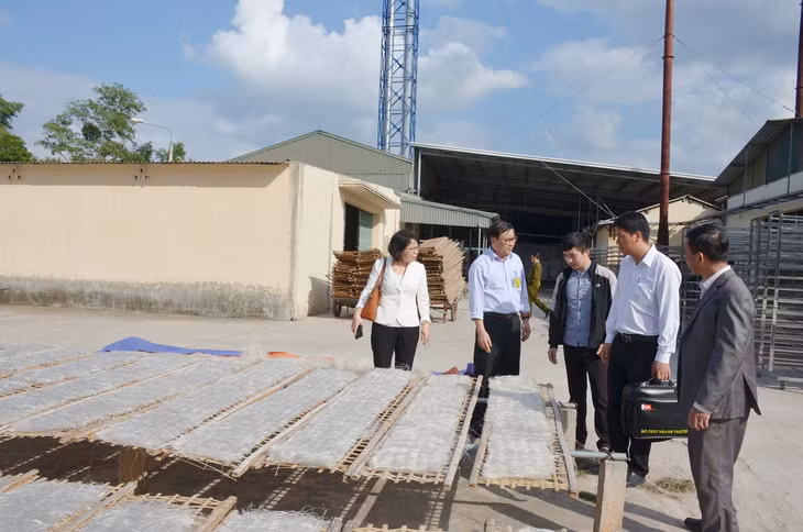 Kiểm tra sản xuất miến dong Bình Liêu