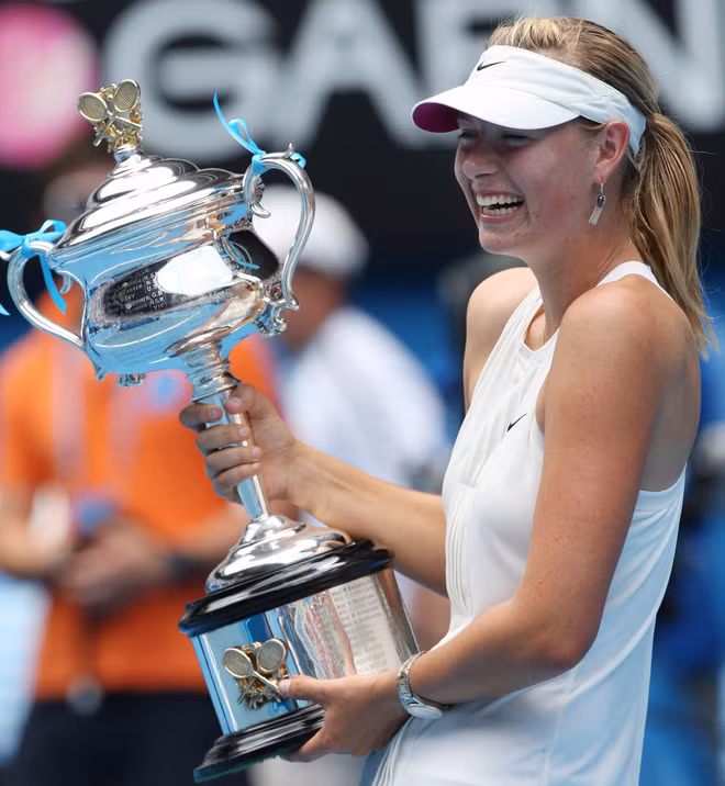 Sharapova vô địch Australia Mở rộng năm 20 tuổi. Ảnh: AO.