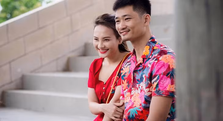 Bảo Thanh và chồng.