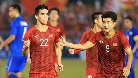 Tiến Linh và Đức Chinh sẽ lĩnh xướng hàng công của U23 Việt Nam đấu U23 UAE - Ảnh: Đức Cường