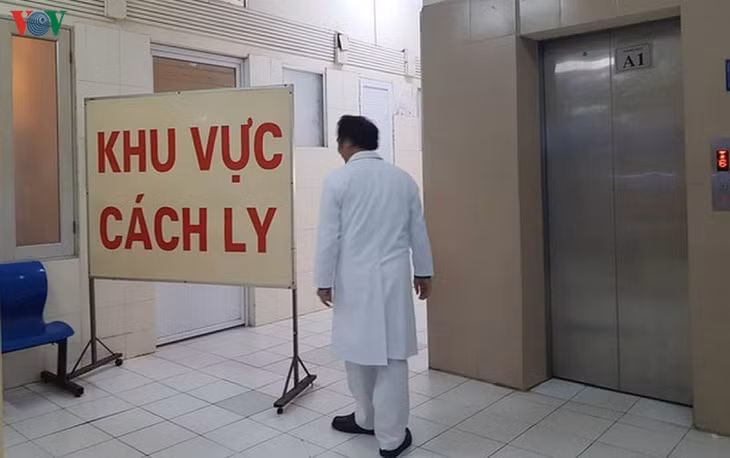 Khu vực cách ly bệnh nhân vó biểu hiện nghi ngờ tại Bệnh viện Đà Nẵng.