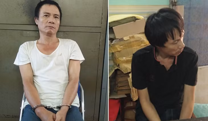 Đối tượng Khương (trái) và Thạch.