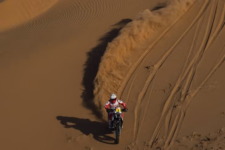 Tay đua Paulo Goncalves tử nạn ở chặng đua thứ 7 của Dakar Rally 2020. (Ảnh: AP).