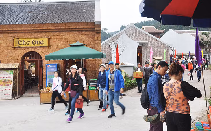 Khu vực chợ quê ở Yên Tử thân thuộc đậm chất chợ quê nông thôn Việt Nam