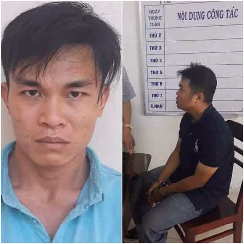Đối tượng Tâm (áo xanh) và Toàn.