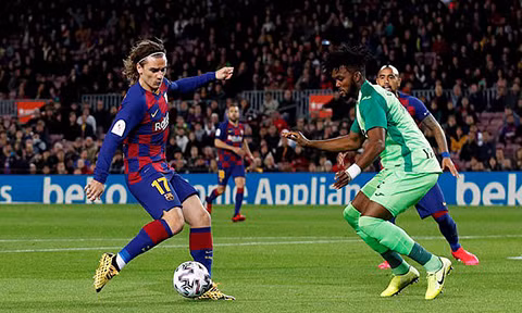 Bàn mở tỷ số của Barca.