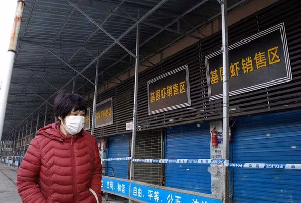 Chợ hải sản Hoa Nam tại Vũ Hán, ảnh chụp ngày 12/1. Ảnh: AFP.