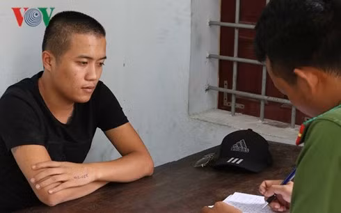 Vũ Thanh Long tại cơ quan công an