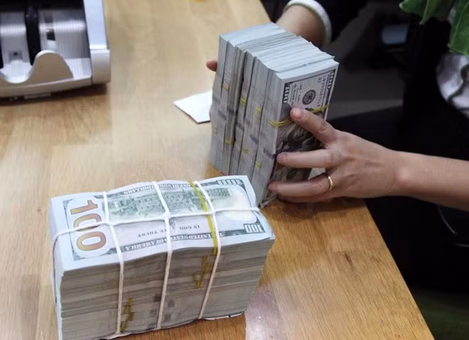Tỷ giá tiếp tục tăng và vào mốc 23.300 đồng. (Nguồn: Vietcombank)