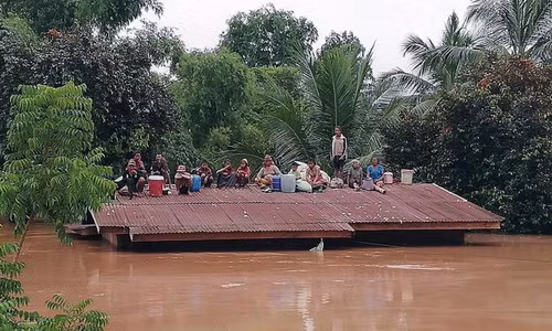 Nhiều nơi ở Lào vẫn đang bị cô lập. Ảnh: ABC Laos News