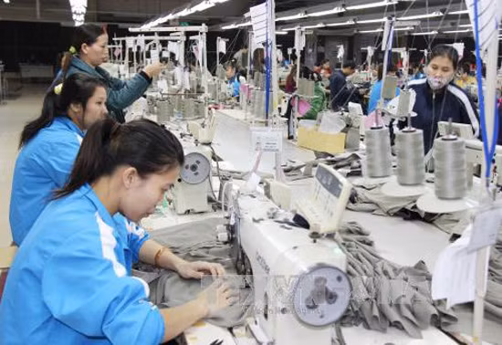 Lao động nữ tại Công ty TNG (Thái Nguyên). Ảnh: Hoàng Nguyên/TTXVN