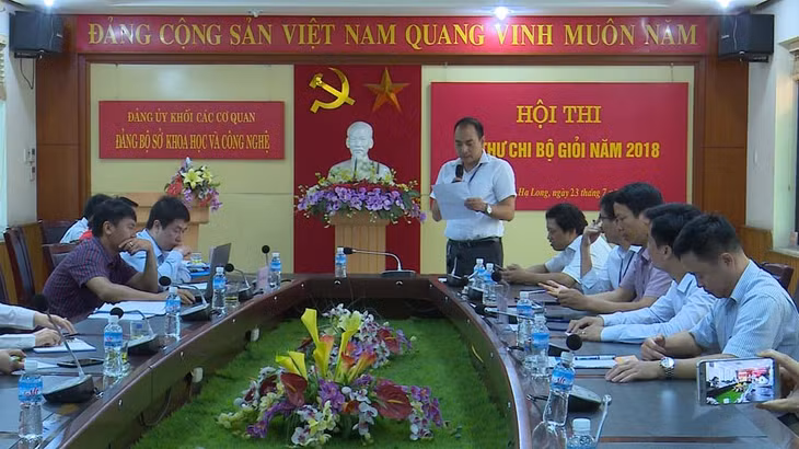  Đảng bộ Sở Khoa học và Công nghệ tỉnh tổ chưc hội thi Bí thư chi bộ giỏi năm 2018. Ảnh CTV Thu Hương