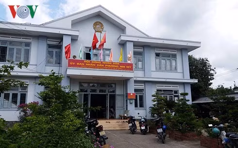 Trụ sở các cơ quan phường Nhị Mỹ - nơi trung tá Đinh Vĩnh Triều đã từng công tác (Ảnh: NT)