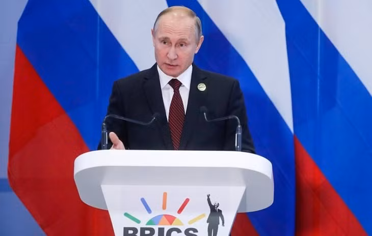 Tổng thống Putin trong cuộc họp báo về kết quả Hội nghị thượng đỉnh BRICS tại Nam Phi.