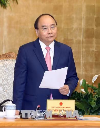 Thủ tướng Nguyễn Xuân Phúc phát biểu. Ảnh: Thống Nhất/TTXVN