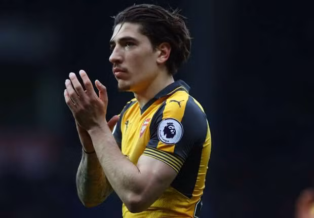  Bellerin trong màu áo Arsenal.