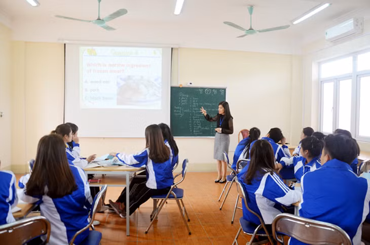 Một tiết học tiếng Anh của sinh viên Đại học Hạ Long. Ảnh do Trường Đại học Hạ Long cung cấp