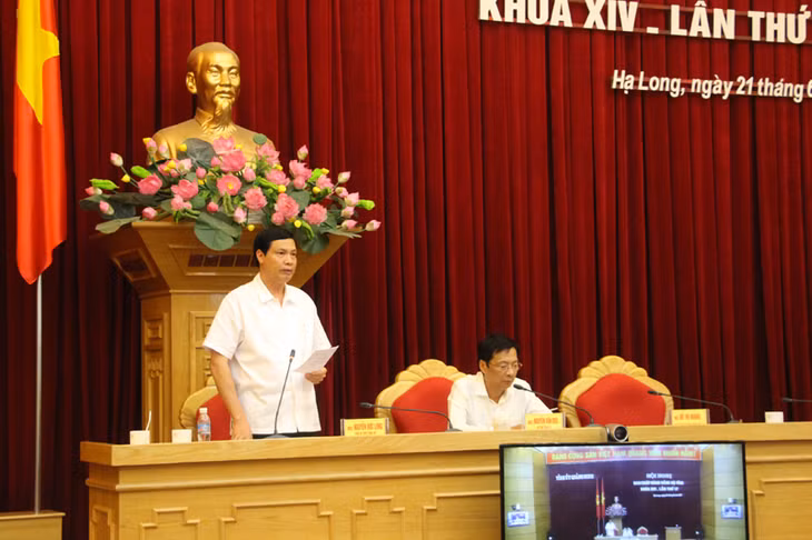 Đồng chí Nguyễn Đức Long, Phó Bí thư Tỉnh ủy, Chủ tịch UBND tỉnh phát biểu tại Hội nghị.