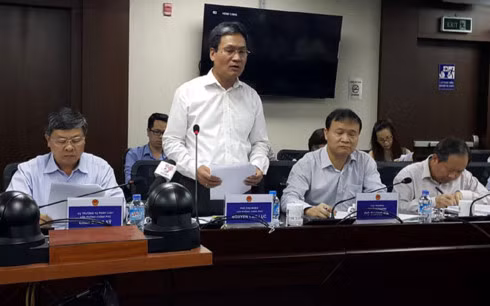 Ông Nguyễn Cao Lục - Phó Chủ nhiệm Văn phòng Chính phủ thay mặt Tổ công tác của Thủ tướng làm việc tại Tập đoàn Điện lực Việt Nam.
