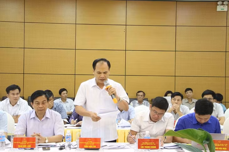 Đại biểu TP Uông Bí phát biểu tại hội nghị.