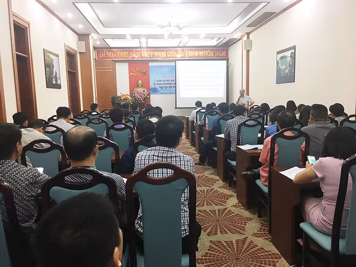 Quang cảnh lớp tập huấn.