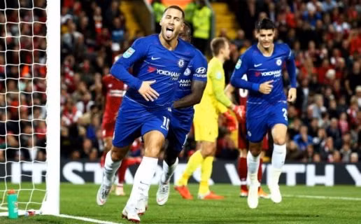  Hazard chính là người loại Liverpool khỏi Carabao Cup năm nay.