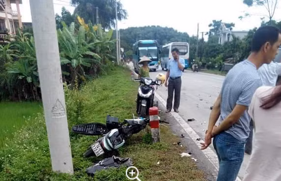 Hiện trường vụ tai nạn.