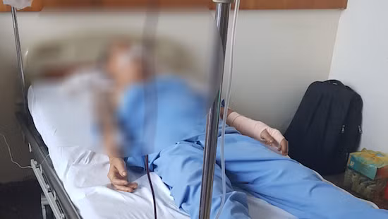 Nạn nhân Trịnh Hồng T. đang được điều trị tại bệnh viện