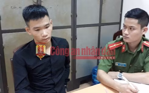Cơ quan Công an lấy lời khai của đối tượng Bùi Văn Hiền.