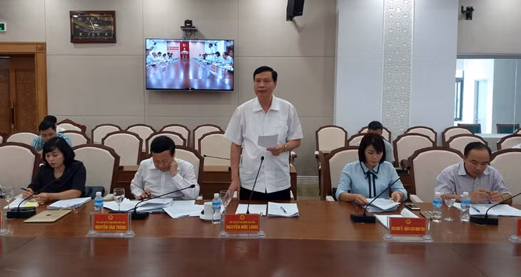Đồng chí Nguyễn Đức Long, Phó Bí thư Tỉnh ủy, Chủ tịch UBND tỉnh phát biểu tại buổi làm việc