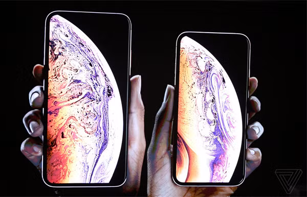 iPhone Xs Max (trái) và iPhone Xs. 