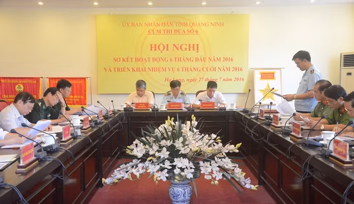Quang cảnh hội nghị sơ kết hoạt động 6 tháng đầu năm và triển khai nhiệm vụ 6 tháng cuối năm 2016 của Cụm thi đua số 6