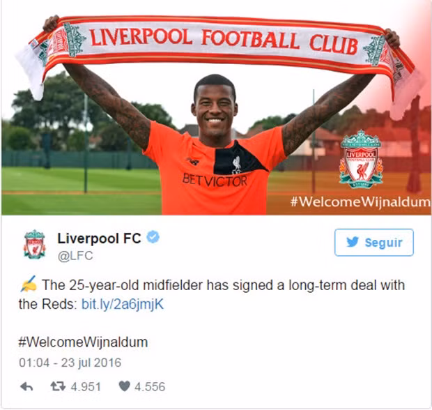  Wijnaldum đã là người của Liverpool. Ảnh: Internet.