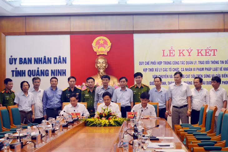 Quang cảnh lễ ký kết quy chế phối hợp